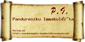 Pandureszku Immakuláta névjegykártya